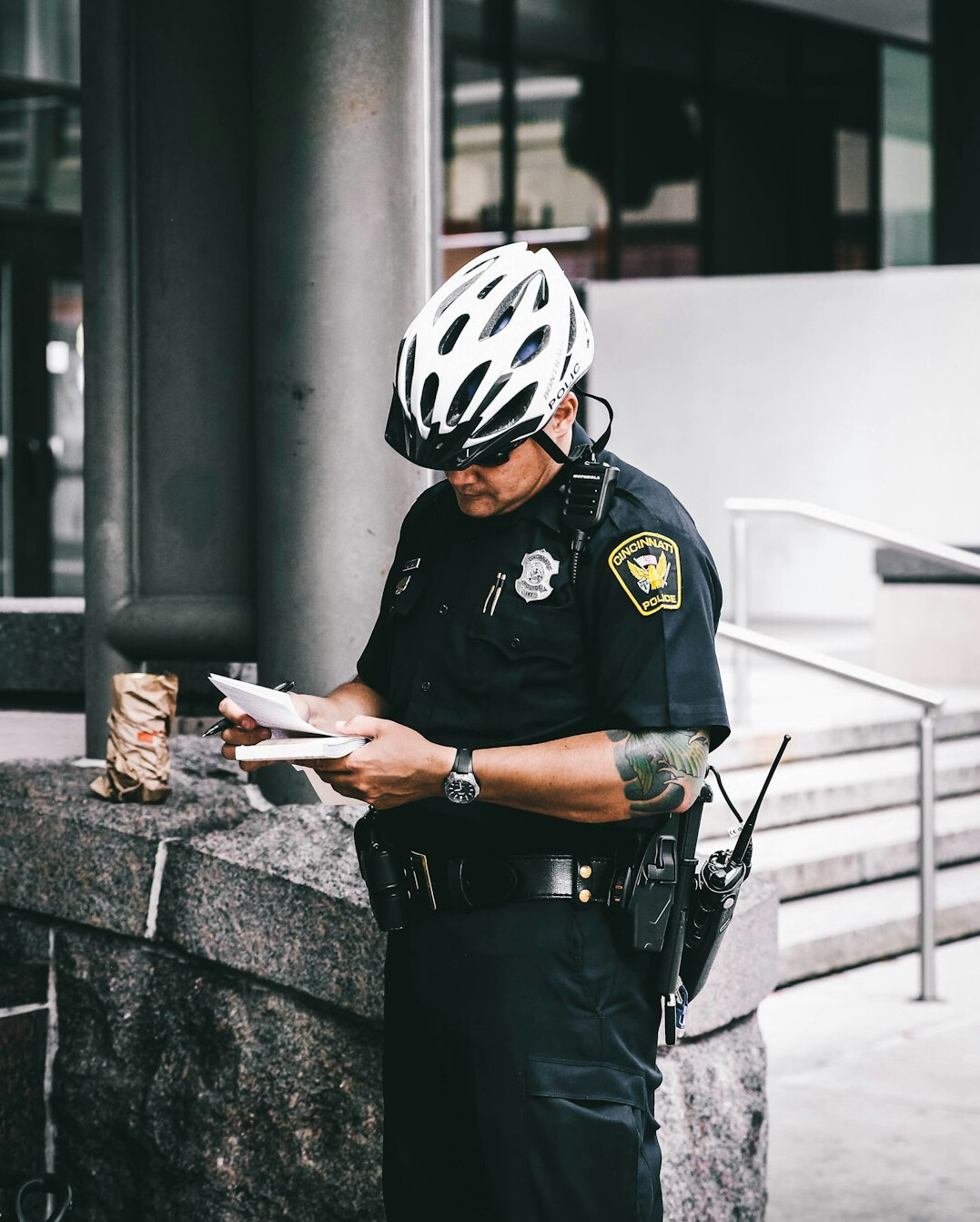 detective observing store